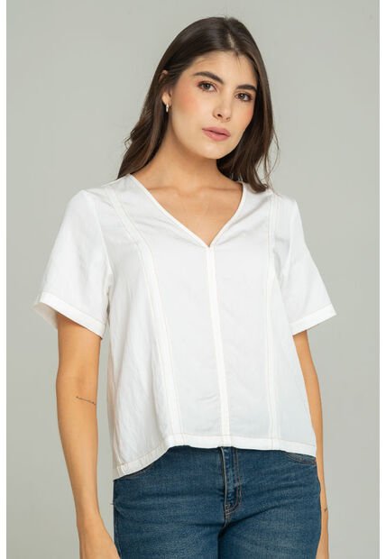 Blusa Elea Blanco Ragged Pf11113075