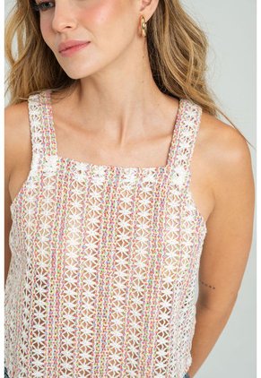 Blusa Tejida Loe Multicolor Ragged Pf11112964