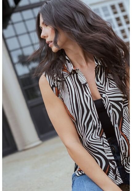 Blusa Yhuna Negro Ragged Pf11112889