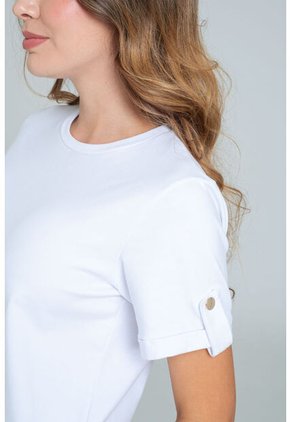 Camiseta Broches Blanco Ragged Pf21120120