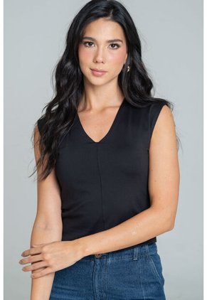 Top Bonna Negro Ragged Pf13120843