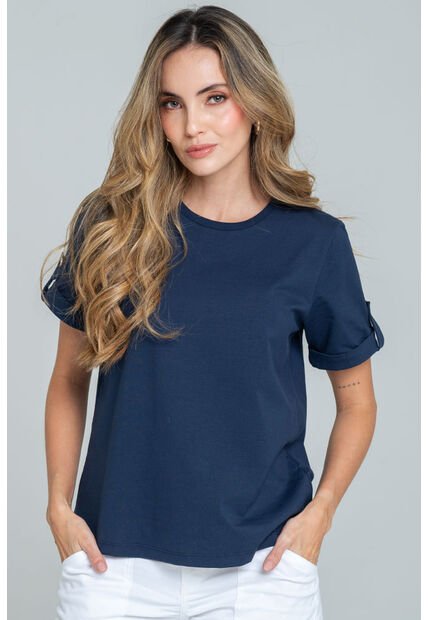 Camiseta Broches Azul Ragged Pf21120120