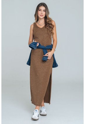 Vestido Malaga Café Ragged Pf11511431