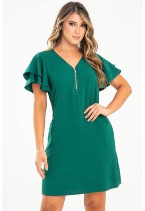 Vestido Corto Shona Verde Ragged Pf31511436