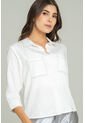 Camisa Pespuntes Olyth Blanco Ragged Pf12110821 de Ragged