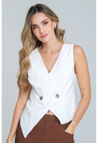 Chaleco Melia Blanco Ragged Pf12150032 Ragged