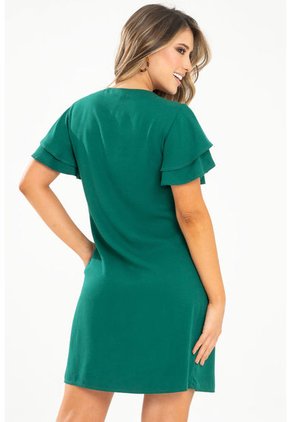 Vestido Corto Shona Verde Ragged Pf31511436