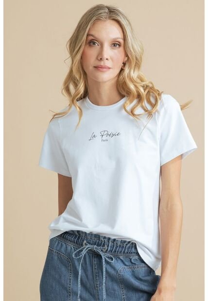 Camiseta Poesie Blanco Ragged Pf21120122