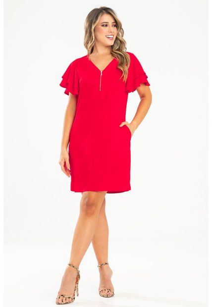 Vestido Corto Shona Rojo Ragged Pf31511436