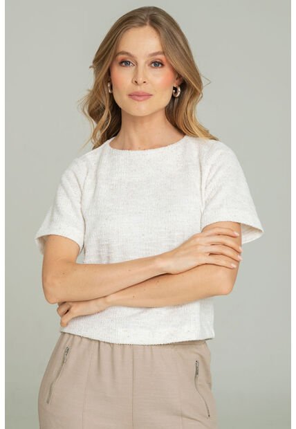 Top Chanel Blanco Ragged Pf12120364