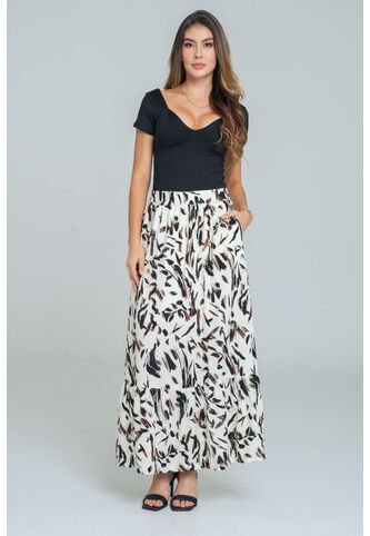 Falda Larga Khika Café Ragged Pf11320522 Ragged