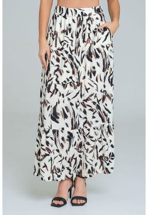 Falda Larga Khika Café Ragged Pf11320522