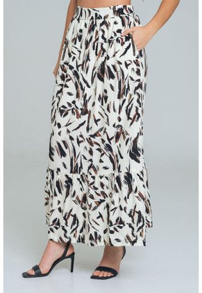 Falda Larga Khika Café Ragged Pf11320522