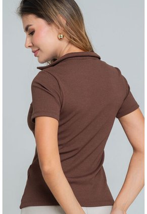 Polo Rib Missy Café Ragged Pf11121178