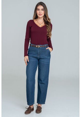 Jeans Mom Bahamas Azul Ragged Pf21350072 Ragged