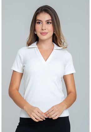 Polo Rib Missy Blanco Ragged Pf11121178