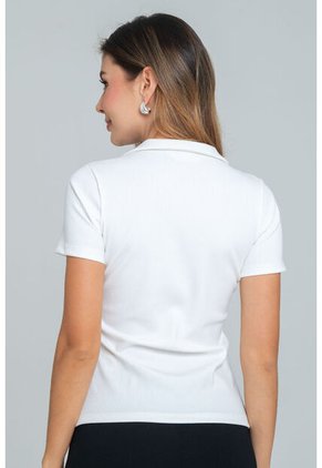 Polo Rib Missy Blanco Ragged Pf11121178