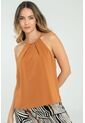 Blusa Zhoe Café Ragged Pf11112896 de Ragged