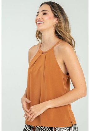 Blusa Zhoe Café Ragged Pf11112896