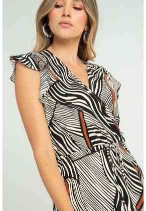 Vestido Corto Dharby Negro Ragged Pf11511353