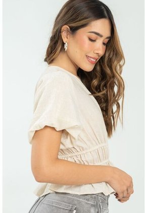 Blusa Elise Beige Ragged Pf11112927