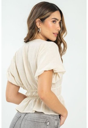Blusa Elise Beige Ragged Pf11112927