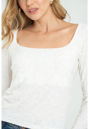Top Lohan Blanco Ragged Pf11121141