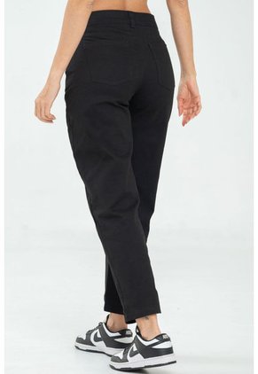 Pantalon Mom Cinco Bolsillos Negro Ragged Pf17310011
