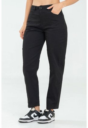Pantalon Mom Cinco Bolsillos Negro Ragged Pf17310011