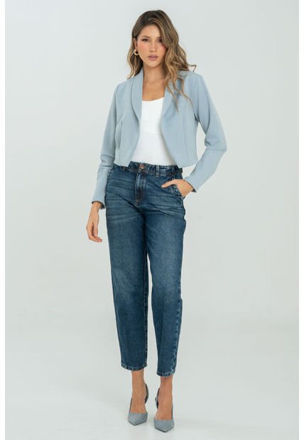Chaqueta Crop Belle Azul Ragged Pf11130271