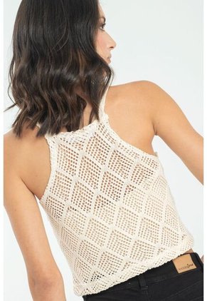 Blusa Tejida Luana Blanco Ragged Pf11112930