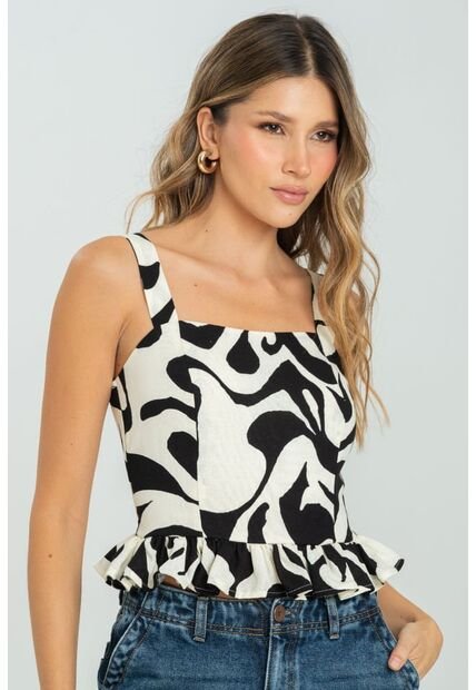 Blusa Arizona Negro Ragged Pf11112965