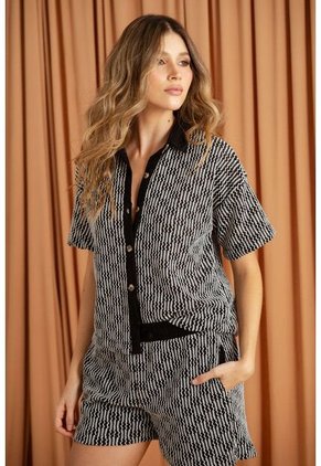 Short Kaylee Negro Ragged Pf11340160