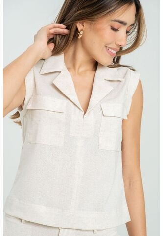 Blusa Zhira Beige Ragged Pf11112838 Ragged