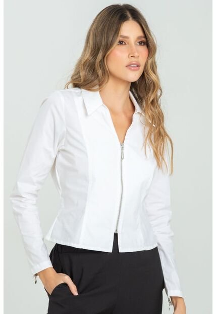 Camisa Frenchy Cierres Blanco Ragged Pf11112966