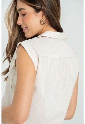 Blusa Zhira Beige Ragged Pf11112838