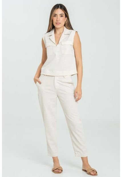 Pantalon Lino Peach Beige Ragged Pf11310820