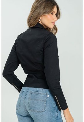 Camisa Frenchy Cierres Negro Ragged Pf11112966