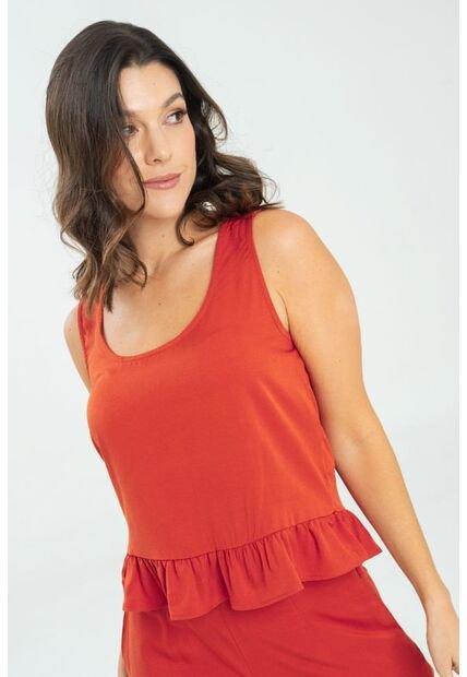 Blusa Malai Café Ragged Pf11112979