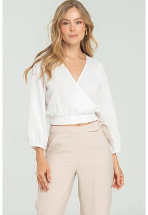 Blusa Vince Blanco Ragged Pf11112993