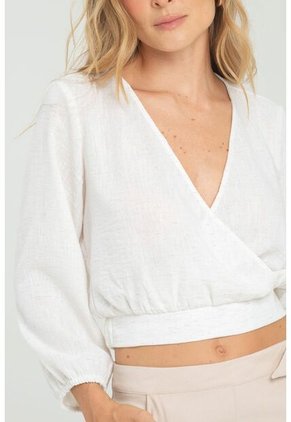 Blusa Vince Blanco Ragged Pf11112993