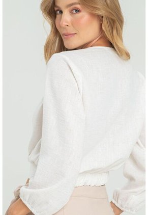 Blusa Vince Blanco Ragged Pf11112993