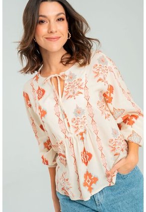 Blusa Mercy Beige Ragged Pf11112989