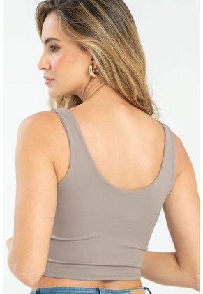 Crop Top Killadh Gris Ragged Pf13120786