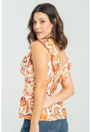 Blusa Anya Beige Ragged Pf11112991