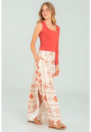 Falda Ervena Beige Ragged Pf11320508