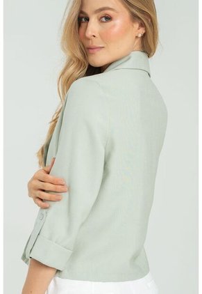 Blazer Abierto Mucura Verde Ragged Pf11130274