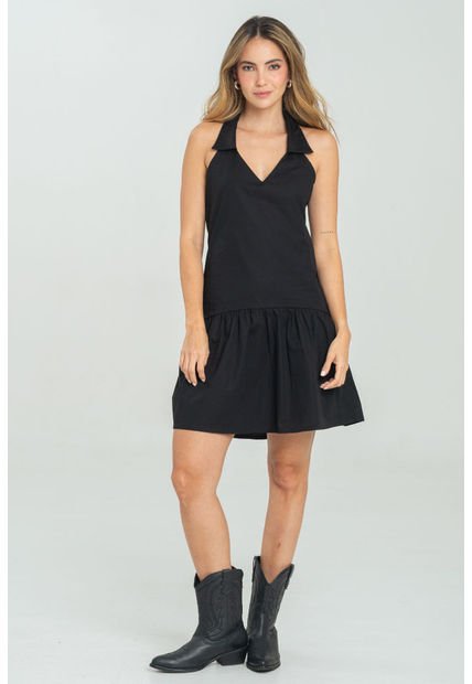 Vestido Karla Negro Ragged Pf11511381