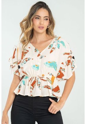 Blusa Nelzin Blanco Ragged Pf11112893