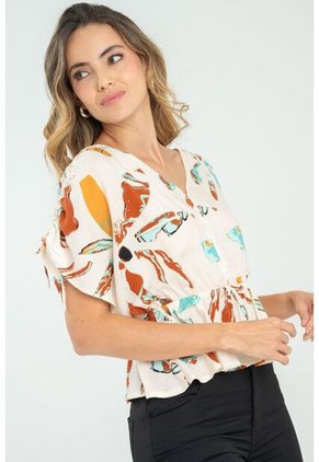 Blusa Nelzin Blanco Ragged Pf11112893